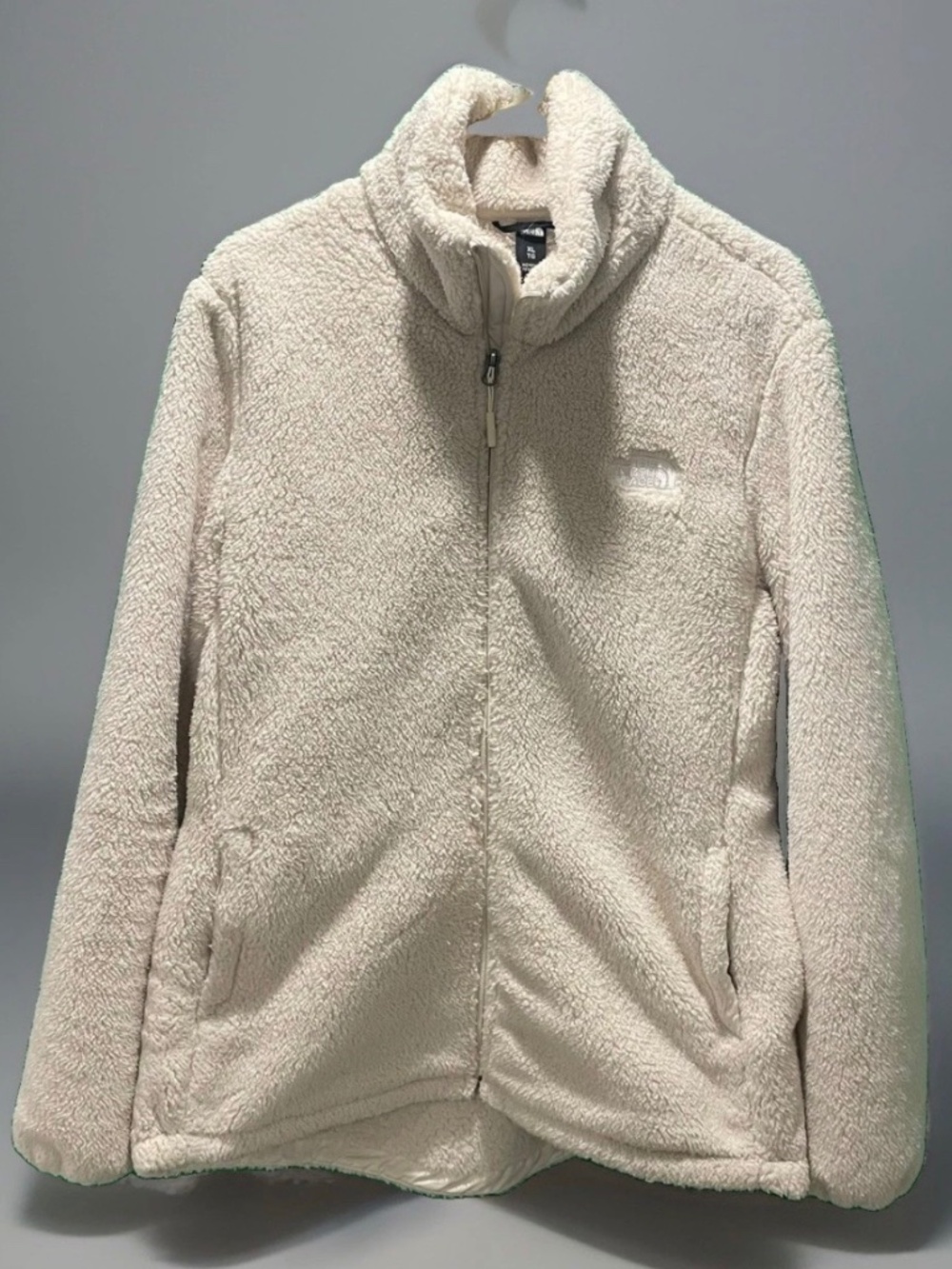 The North Face Women's Furry Fleece Full Zip Jacket Ivory XL
